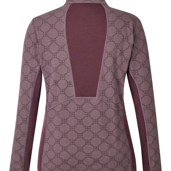 Kerrits Activewear Stable Temp Merino Wool Quarter Zip Top Size SBLACK BIT LINKS - Picture 11 of 11